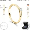 Test EDELIND 18K or bague fiançailles diamant 0.1ct : un solitaire simple qui fait le job