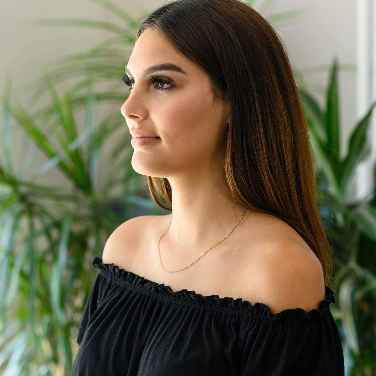 MATERIA collier avec pendentif ancre en or rose collier argent sterling 925 - Collier argent 1 mm à 30 40 45 50 60 70 80 cm disponible #K53 70.0 Centimètres