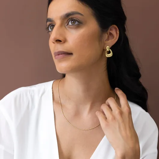 Collier Chaîne pour Femme en Véritable Or Jaune 9 14 Carats - Collier en Or Massif – Maille Miroir, Torsadée ou Popcorn – Longueur 40/45/50 cm 50.0 Centimètres Torsadée Or 9K