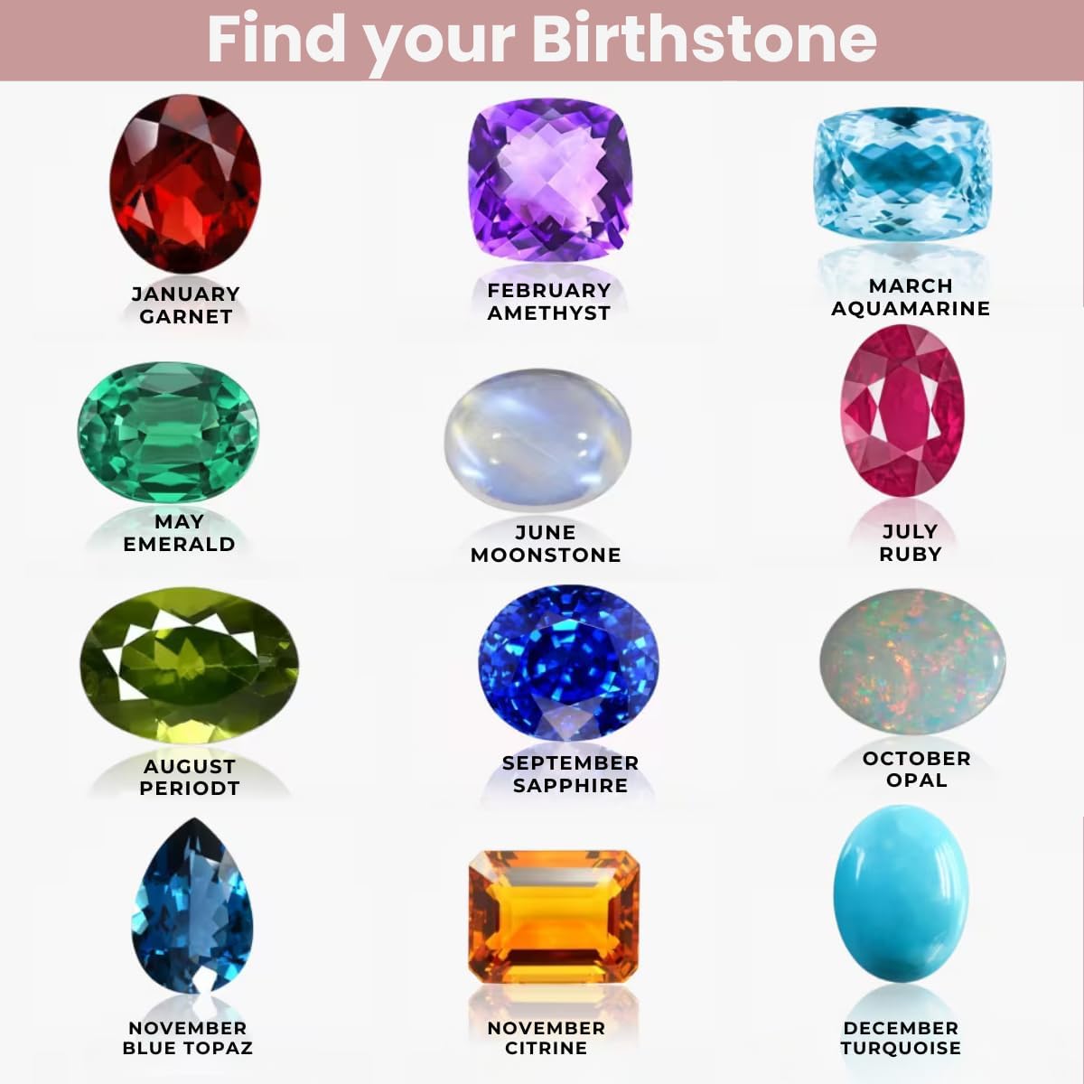 TJC Bague de fiançailles halo pour femme en argent sterling 925 avec améthyste, apatite, citrine, péridot, émeraude, grenat, rubis, topaze, saphir, opale, aigue-marine Topaze Q