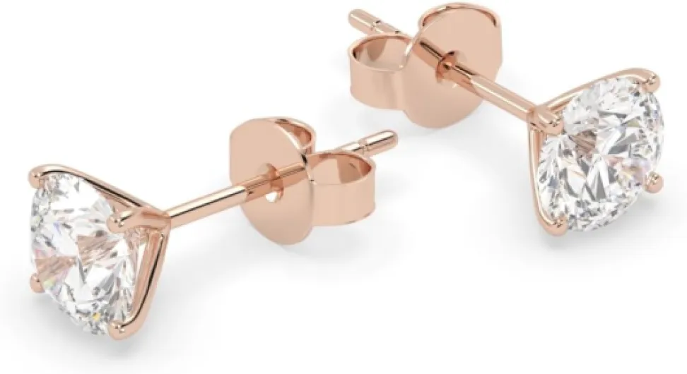 Boucles d'oreilles Or 18K avec 2 Diamants 1 Carat exceptionnelles (Qualité E VS1) - L’Excellence Certifiée sans les Frais de Marketing Or blanc