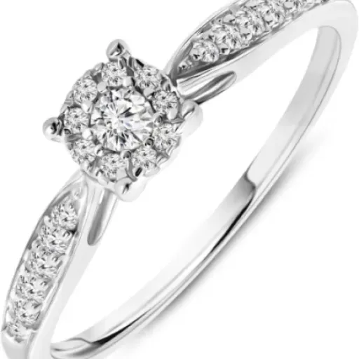 Test MIORE Bague 0.20 ct or blanc 9 carats : une bague de fiançailles correcte sans exploser le budget