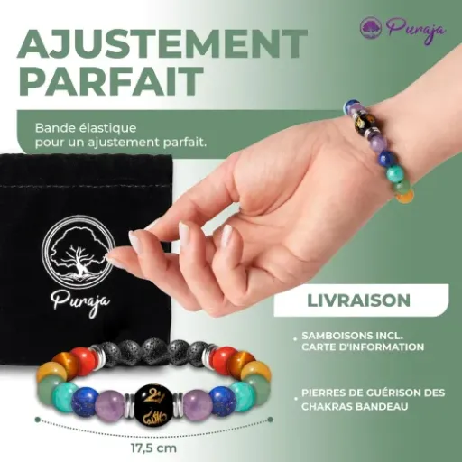 Test PURAJA Bracelet de chakra : un bracelet correct, joli et pas prise de tête pour débuter