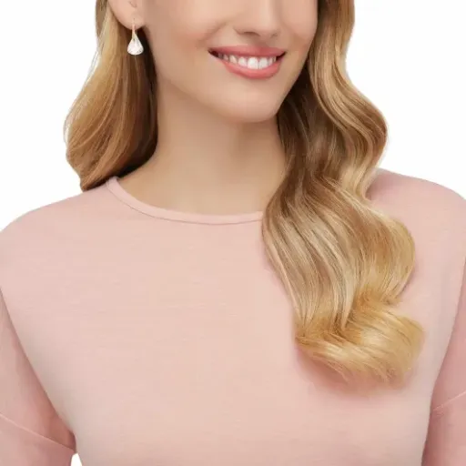 Test Swarovski Lunar Collection Lunar boucles d'oreilles pendantes rose : jolies gouttes de cristal pour looks habillés