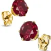 Test MIORE Boucles d'Oreilles Or Jaune Rubis : des petits clous qui font le job sans ruiner le budget