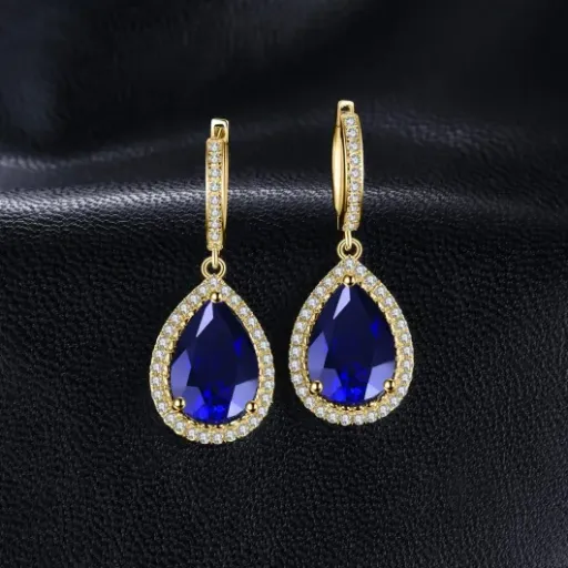 Test JewelryPalace Boucles d'oreilles Bleu Saphir : des pendantes qui en jettent sans ruiner le budget