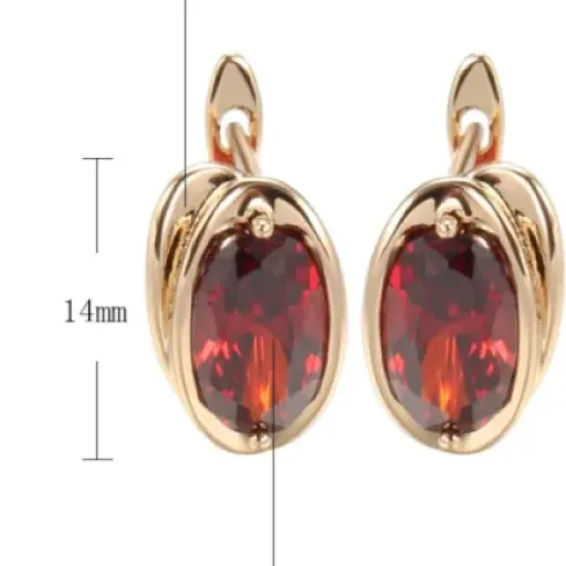 Test Boucles d'oreilles Femme Zircon Rouge BISONBLUE : des pendantes voyantes à petit prix mais sans grandes garanties