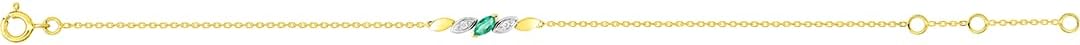 Bracelet Diamant Emeraude Or 18 Carats - Bijoux Femme Luxe - Joaillerie Française