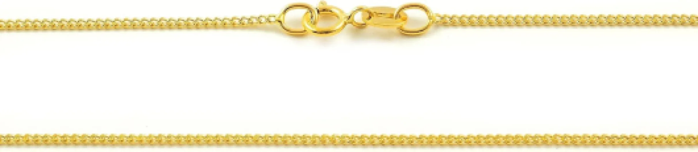 Monde Petit Chaine Collier femme Or Jaune 18 Carats epaisseur 1 mm - Certificat de Garantie - 1463-40 cm
