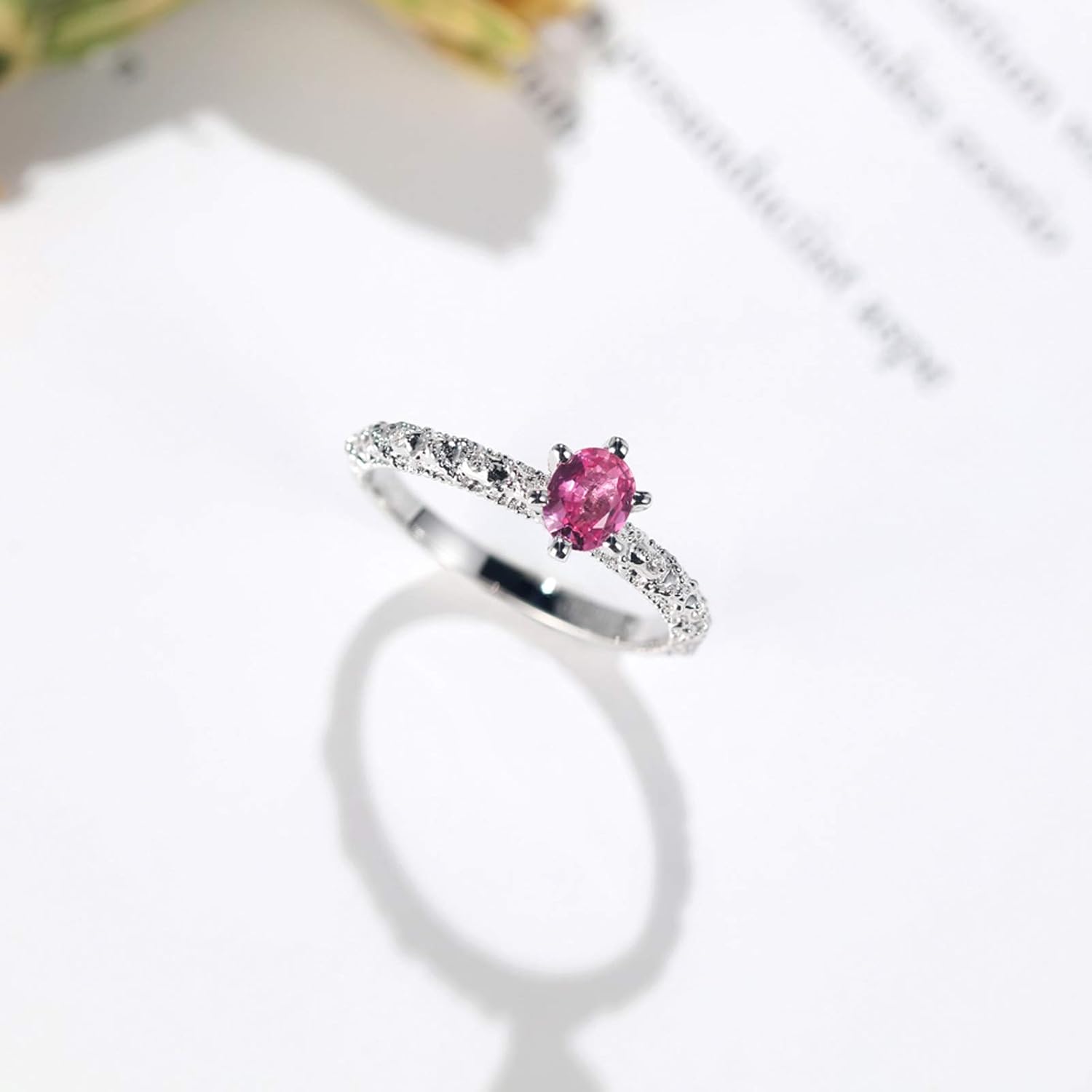 Aeici Bague pour femme en or jaune 18 carats, diamant rond 0,4 carat, taille 5–25, Or blanc 18 carats, Saphir Diamant,