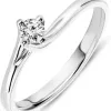 Test MIORE Bague Solitaire 0,12 ct : une petite bague en or blanc qui fait le job sans chichi