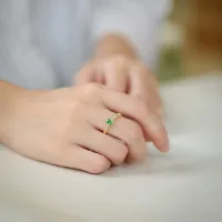 Test Aeici Bague or jaune 18 carats 0,4 ct : jolie bague, mais quelques zones floues