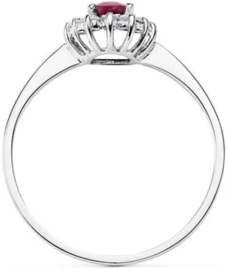 Test Bague or blanc rubis/diamants Inmaculada Romero : jolie petite bague de fiançailles sans marque connue