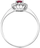 Test Bague or blanc rubis/diamants Inmaculada Romero : jolie petite bague de fiançailles sans marque connue