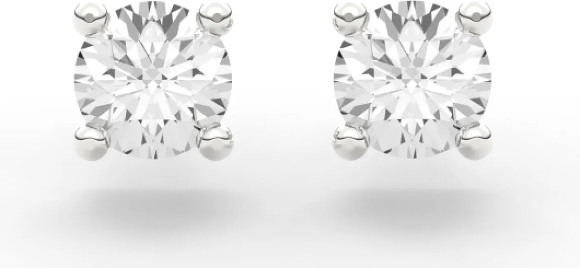 ONLYDIAMONDS Diamond Studs in 18K White Gold 0.20-1.00cttw Womens Earrings Mens Sparkling Earrings Solitaire for her/him Real Diamond Jewellery Luxury with Gift Box 0.20 CTW