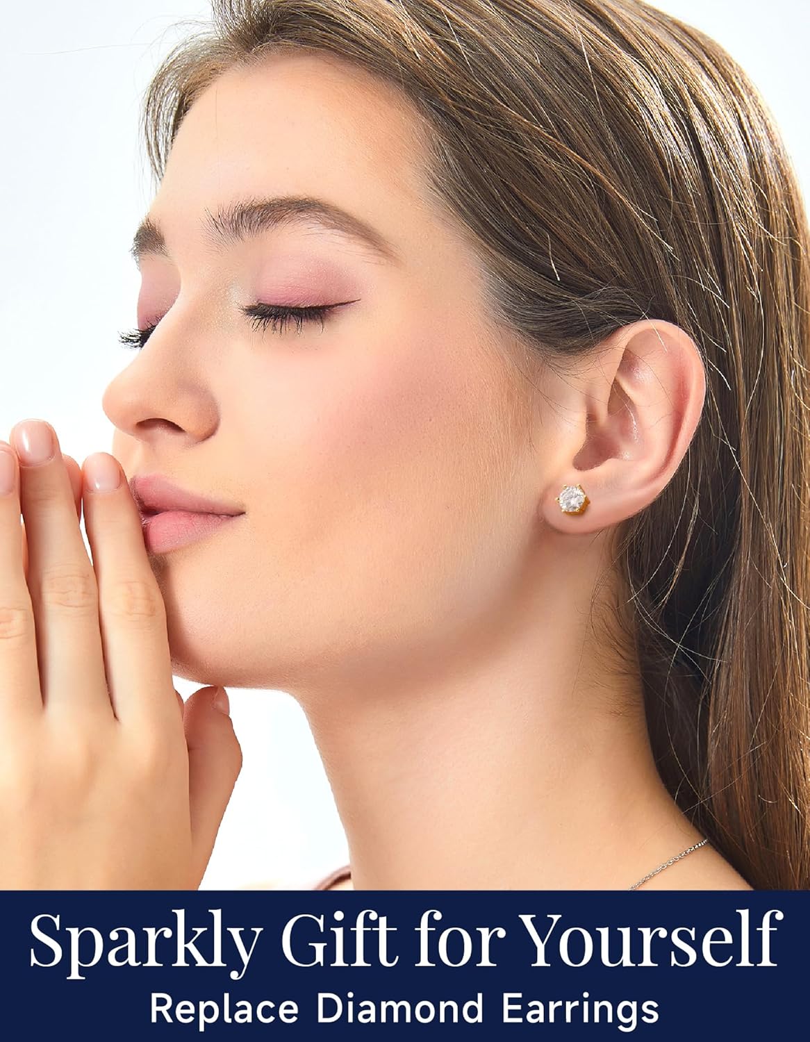 Moissanite Boucles d'oreilles, 0,6-4 Carats Argent 925/Or/Or Rose Diamant Boucles doreille Bijoux Cadeau pour Femme Homme 4/5/6,5/7,5/8 mm 3 Carats(1,5ct*2)-7.5mm Or-6 Griffes