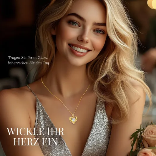 Collier Femme Cadeau,Bijoux Femme Pendentif Coeur Argent 925,Charme Sautoir Necklace orné de Moissanite Idee pour Fête des Mères Anniversaire Saint Valentin pour Elle Maman Copine Amour Mamie Argent 925 Plaqué Or 18 carats-2.0ct Moissanite