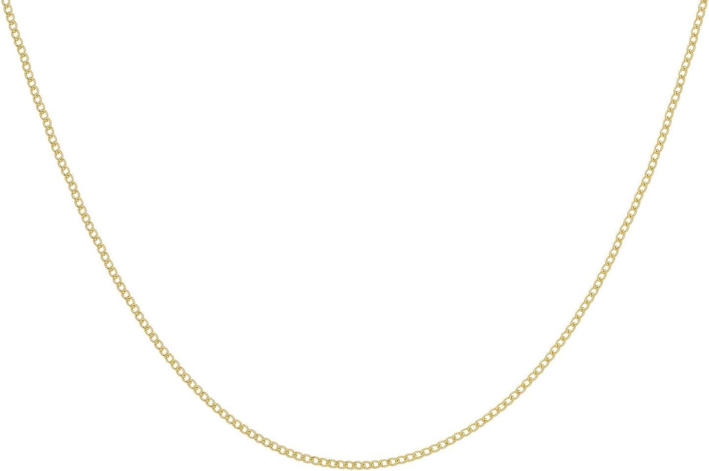 18 Carat / 750 Chaine Gourmette en Or Jaune – Larguer 2.3 mm -Unisex 60 Centimètres