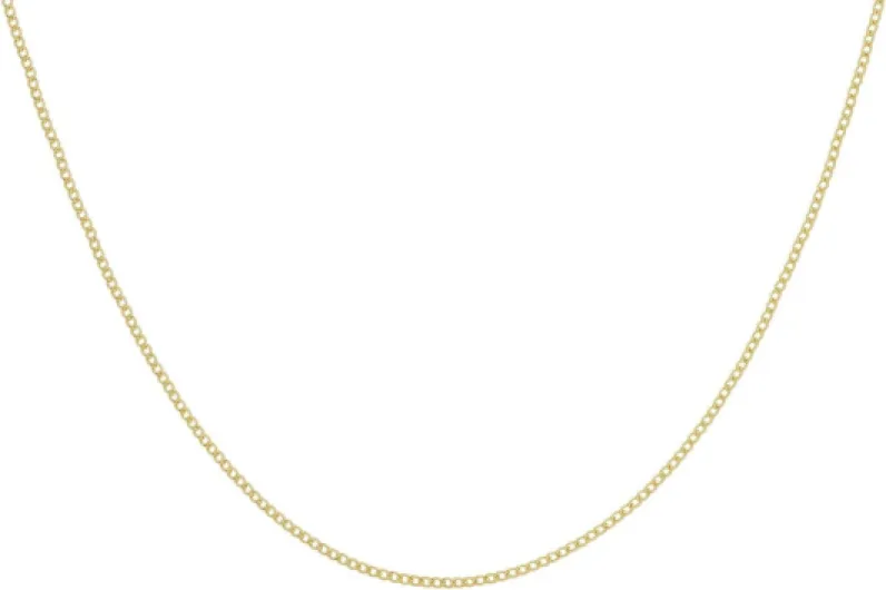 18 Carat / 750 Chaine Gourmette en Or Jaune – Larguer 2.3 mm -Unisex 60 Centimètres