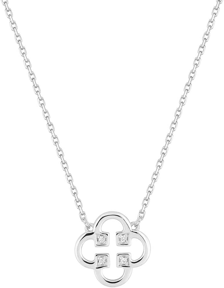 Collier Trèfle Diamant Or 18 Carats - Bijoux Diamant Femme - Joaillerie Lucky One