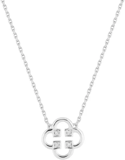 Collier Trèfle Diamant Or 18 Carats - Bijoux Diamant Femme - Joaillerie Lucky One
