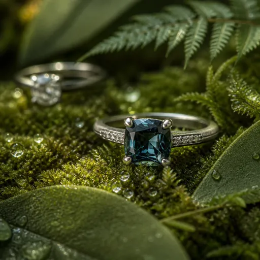 Fiançailles en couleur : pourquoi le saphir teal détrône le solitaire diamant